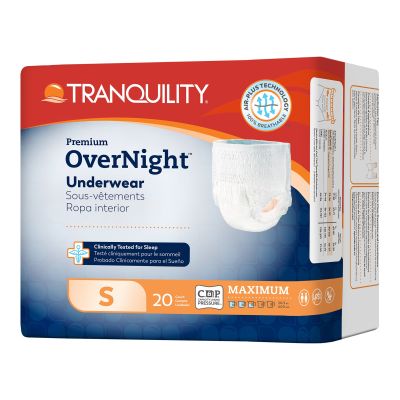Tranquility Premium OverNight Disposable Absorbent Underwear, Small