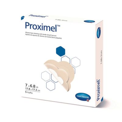 DRESSING, WND PROXIMEL SILICONE FM SACRUM W/BORDER SM (5/BX)