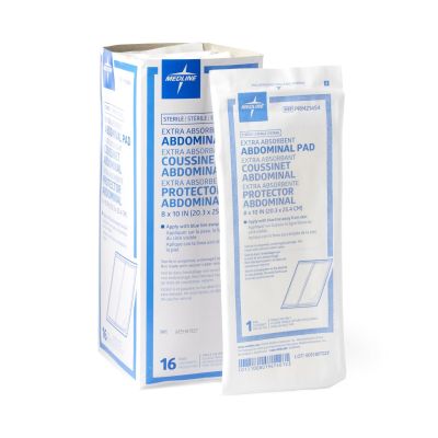 Caring® Sterile Abdominal Pad, 8 x 10 Inch