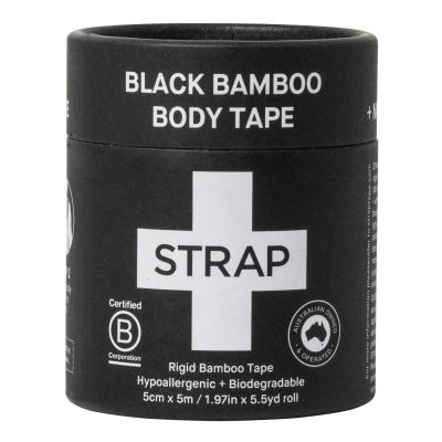 Strap™ Bamboo Fiber Athletic Tape, 1.97 Inch x 5-1/2 Yard, Black