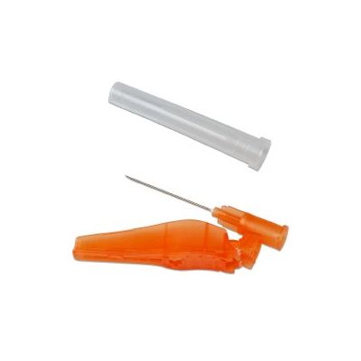 Safety Hypodermic Needle Monoject™ 5/8 Inch Length 25 Gauge Regular Wall Hinged Safety Needle