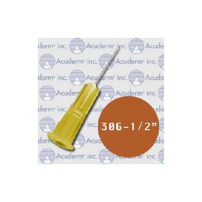 Hypodermic Needle Acu-Needle® 1/2 Inch Length 30 Gauge Regular Wall Without Safety