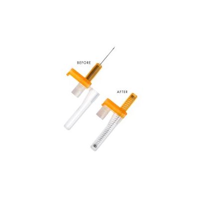Safety Hypodermic Needle EasyPoint® 5/8 Inch Length 25 Gauge Regular Wall Retractable Safety Needle