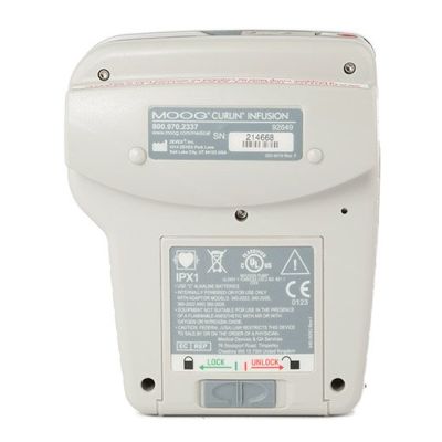 Ambulatory Infusion Pump Curlin 6000™ 2 Alkaline C Batteries, AC, External Rechargeable Battery Pack Curvilinear Peristaltic NonWireless 1 mL to 9.99 mL Volume 0.1 to 400 mL/hr, increments of 0.1 mL/hr Graphic LCD, 4 lines/16 characters