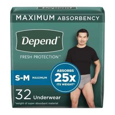 Depend® Fresh Protection™ Men's Maximum Absorbency Underwear, Small/Medium