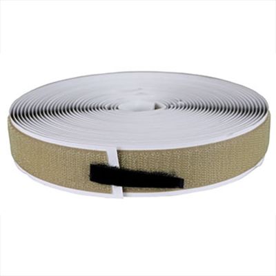 HOOK, VELCRO SELF-ADH TAN 1"X10YDS D/S