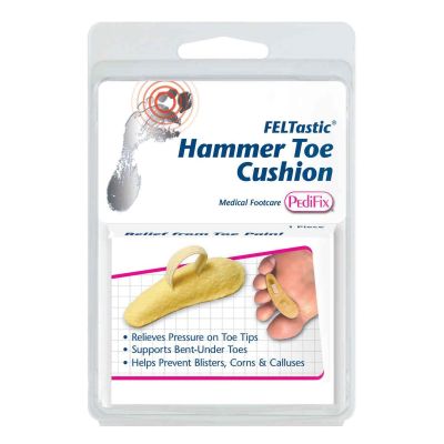 CUSHION, HAMMER TOE W/ADJ TOE LOOP LT LG (1/PK)
