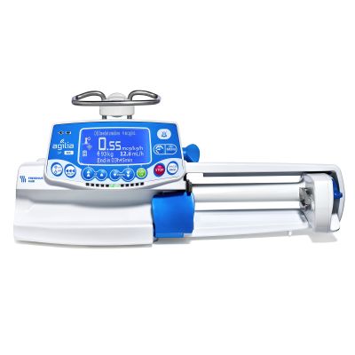 Large Volume Infusion Pump Agilia® Wireless 1 to 9999 mL, in 1 mL Increments / 0.1 to 2000 mL, in Increments of 0.1 mL from 0.1 to 99.9 mL and 1 mL from 100 to 2000 mL 0.1 to 1500 mL / Hour Blue Graphic LCD Monochrome