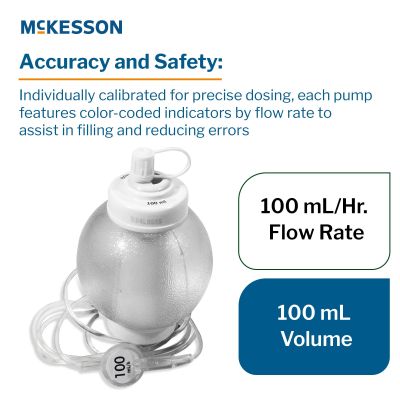 Elastomeric Pump McKesson 100 mL Volume 100 mL / Hr. Flow Rate