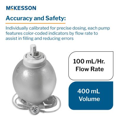 Elastomeric Pump McKesson 400 mL Volume 100 mL / Hr. Flow Rate