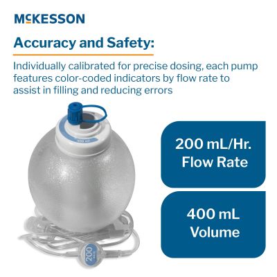 Elastomeric Pump McKesson 400 mL Volume 200 mL / Hr. Flow Rate