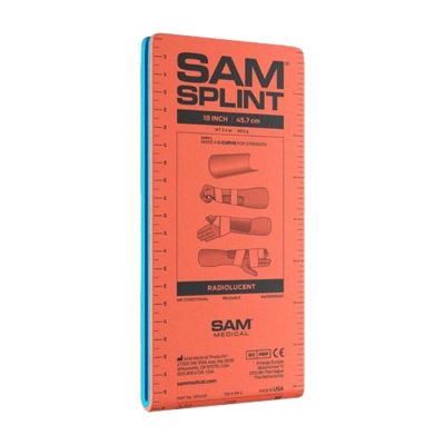 ARM SPLINT, SAM JR ORG/BLU 18"(24/CS)