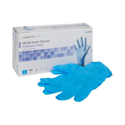 McKesson Confiderm® 3.8 Nitrile Exam Glove, Large, Blue