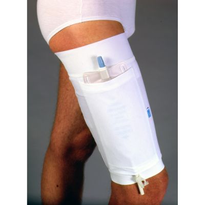 HOLDER, F/LEG BAG FABRIC WHT MED
