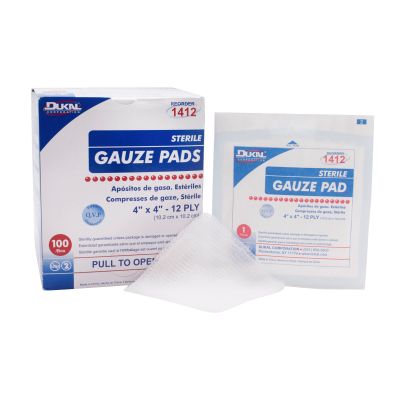 Dukal™ Sterile Gauze Sponge, 4 x 4 Inch, 12-Ply