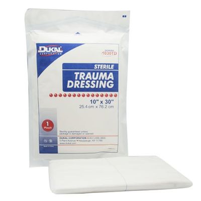 Dukal™ Sterile Trauma Dressing, 10 x 30 Inch, 1-Ply