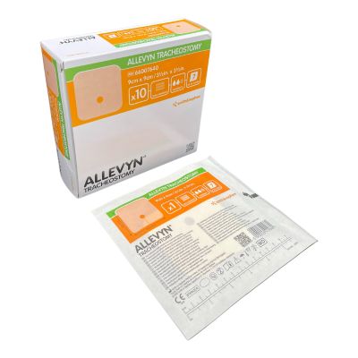Smith & Nephew Allevyn Tracheostomy Nonadhesive Foam Dressing, 3.5 x 3.5 Inch
