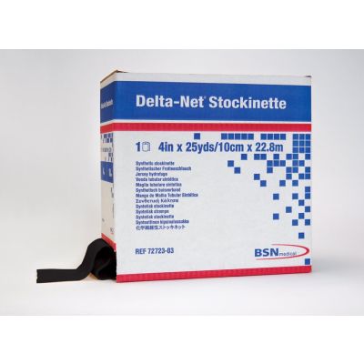 Delta-Net® Black Synthetic Stockinette, 1 Inch x 25 Yard