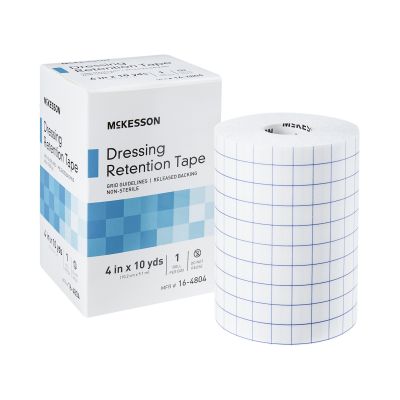 McKesson Nonwoven Fabric Dressing Retention Tape, 4 Inch x 10 Yard
