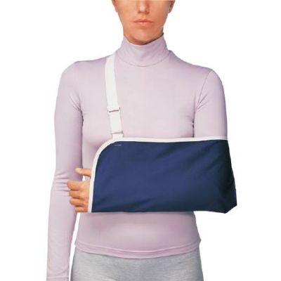 ProCare® Deep Pocket Economy Blue / White Polyester / Cotton Arm Sling, Medium