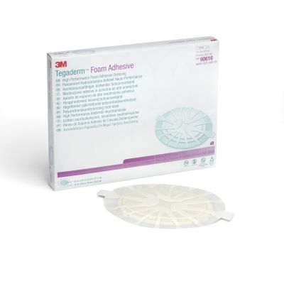 3M™ Tegaderm™ High Performance AdhesiveBorder Foam Dressing, 19 x 22.2 cm Oval