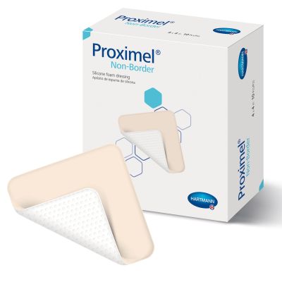 DRESSING, WOUND PROXIMEL SIL N/BORDERED 4X4" (10/BX 6BX/CS)