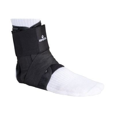 ANKLE BRACE, LACE UP W/TIBA STRP BLK SM