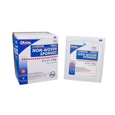 SPONGE, NON-WOVEN STR 4PLY 3X3(40/BX 30BX/CS)
