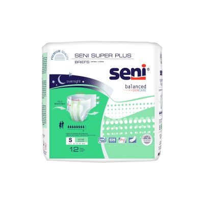 Seni® Super Plus Overnight Heavy to Severe Absorbency Incontinence Brief, Small