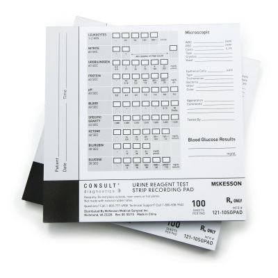 McKesson Consult™ Urine Reagent Test Strip Recording Pad