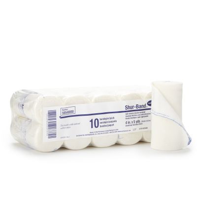 Shur-Band® LF Single Hook and Loop Closure Elastic Bandage, 4 Inch x 5 Yard