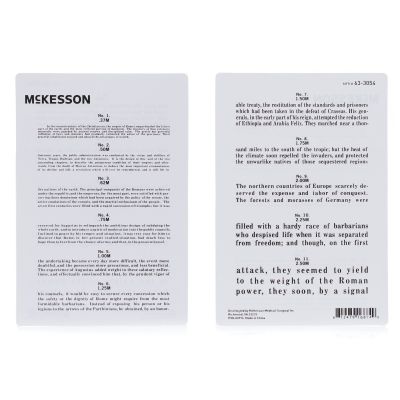 McKesson Jaeger Eye Test Chart