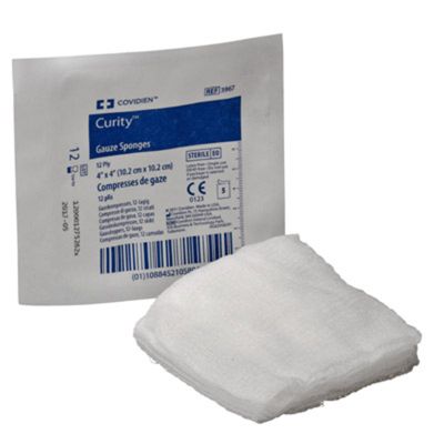 Curity™ Sterile USP Type VII Gauze Sponge, 4 x 4 Inch, 12-Ply