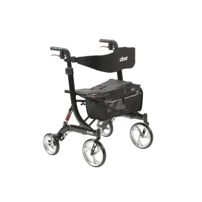Nitro HD Bariatric Four-Wheel Rollator, Black