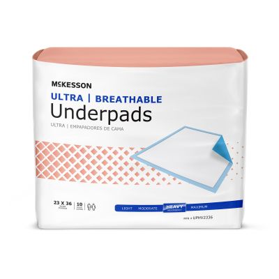 McKesson Ultra Breathable Heavy Absorbency Low Air Loss Underpad, 23 x 36 Inch