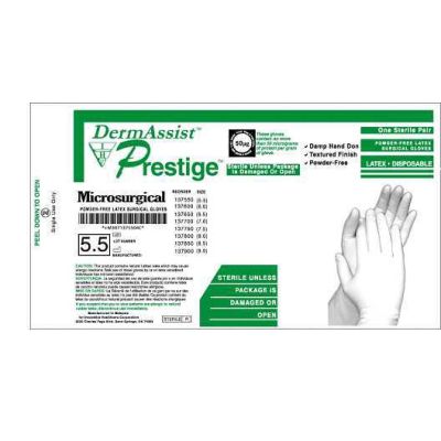 GLOVE, SURG LTX 8.5 STR2 TXT (25PR/BX 4BX/CS)