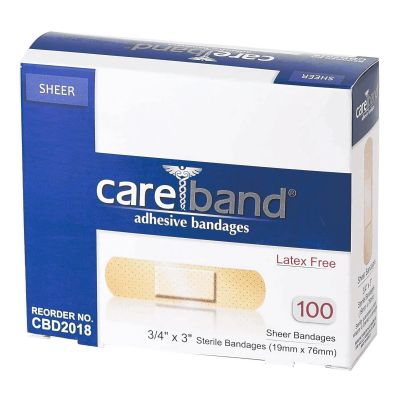 Careband™ Sheer Adhesive Strip, 3/4 x 3 Inch