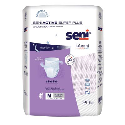 Seni® Active Super Plus Overnight Heavy Absorbent Underwear, Medium