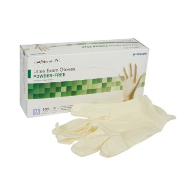 McKesson Confiderm® Latex Exam Glove, Extra Large, Ivory