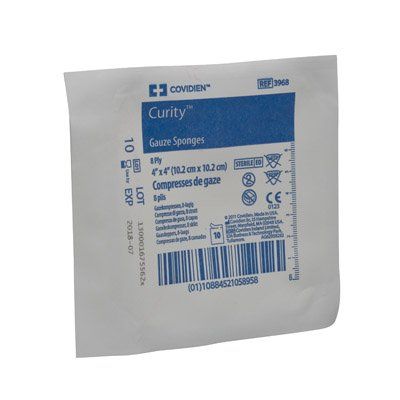 Curity™ Sterile USP Type VII Gauze Sponge, 4 x 4 Inch, 8-Ply