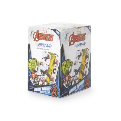 American® White Cross Stat Strip® Avengers Adhesive Strip, ¾ x 3 Inch