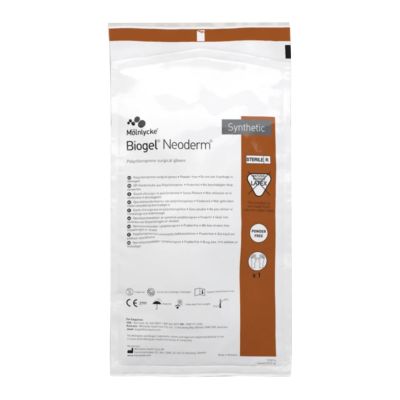 Biogel® NeoDerm® Polychloroprene Surgical Glove, Size 7.5, Light Brown