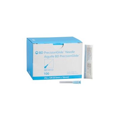 Hypodermic Needle PrecisionGlide™ 5/8 Inch Length 25 Gauge Thin Wall Without Safety