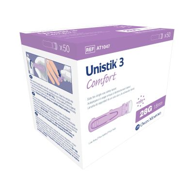 Unistik® 3 Comfort Safety Lancet, 28 Gauge, 50 ct.
