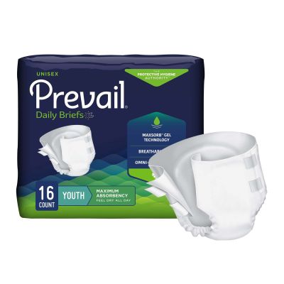 Prevail® Maximum Incontinence Brief, Extra Small (Youth)