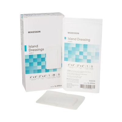 McKesson White Adhesive Dressing, 4 x 6 Inch