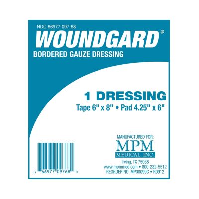 WoundGard® White Adhesive Dressing, 6 x 8 Inch