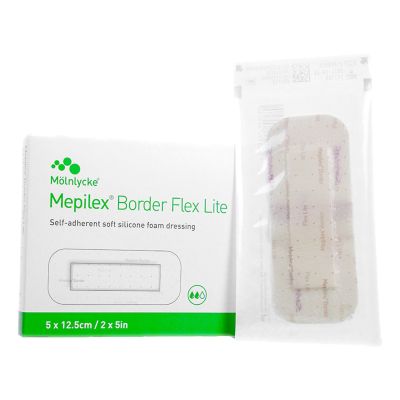 Mepilex® Border Flex Lite Silicone Foam Dressing, 2 x 5 Inch