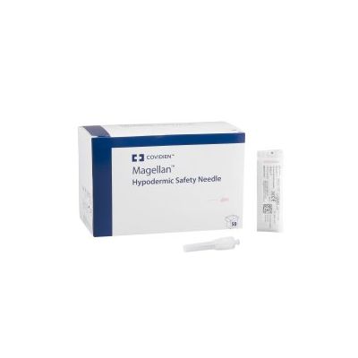 Safety Hypodermic Needle Magellan™ 1 Inch Length 18 Gauge Regular Wall Sliding Safety Needle