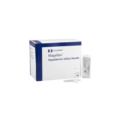 Safety Hypodermic Needle Magellan™ 1-1/2 Inch Length 18 Gauge Regular Wall Sliding Safety Needle
